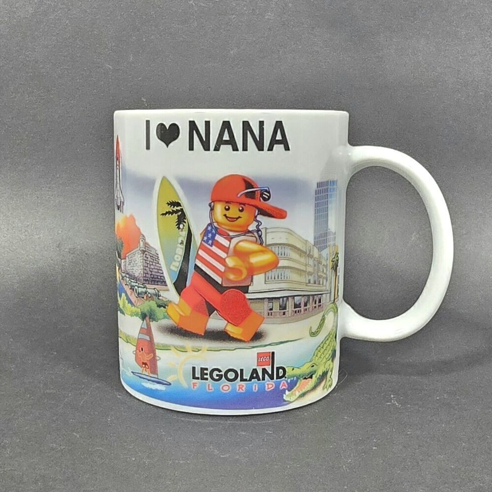 Legoland Florida Ceramic Mug Cup Personalized I‎ ❤️ Nana Themepark Travel Gift